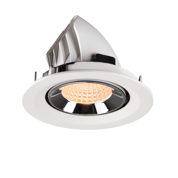 SLV 1009558 NUMINOS GIMBLE M, Deckeneinbauleuchte weiß/chrom 2700K 55°