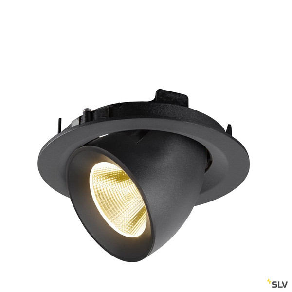 SLV 1009559 NUMINOS® GIMBLE M, Deckeneinbauleuchte,, 3000 K, 20°, schwarz