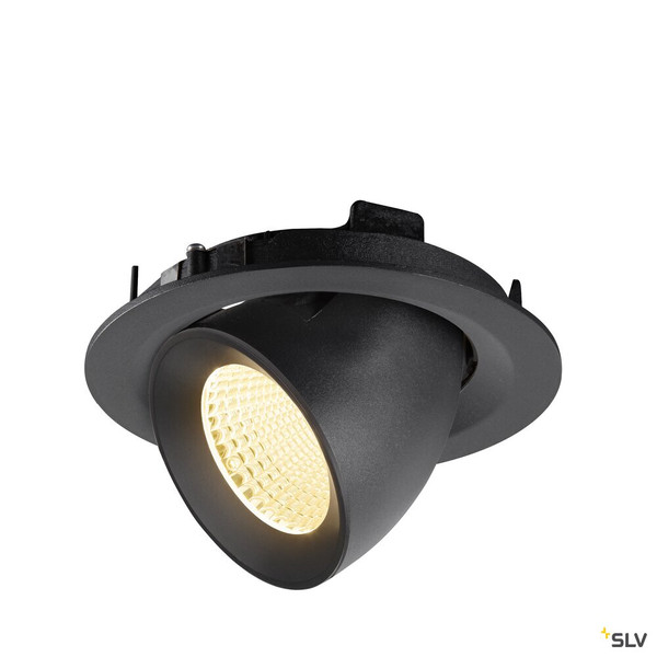 SLV 1009562 NUMINOS® GIMBLE M, Deckeneinbauleuchte,, 3000 K, 40°, schwarz