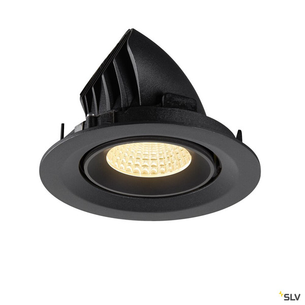 SLV 1009565 NUMINOS® GIMBLE M, Deckeneinbauleuchte,, 3000 K, 55°, schwarz