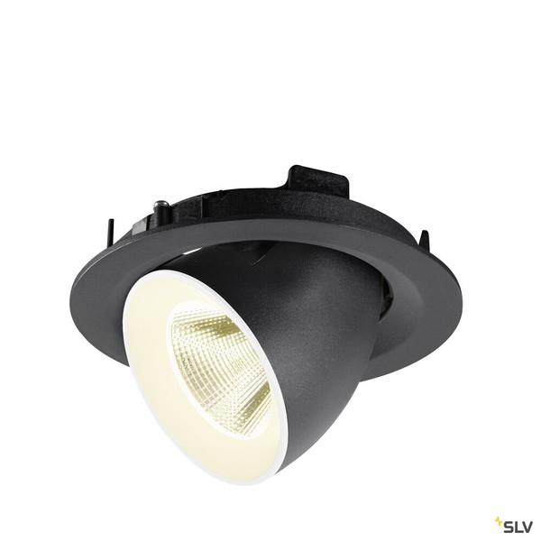 SLV 1009578 NUMINOS® GIMBLE M, Deckeneinbauleuchte,, 4000 K, 20°, schwarz / weiß