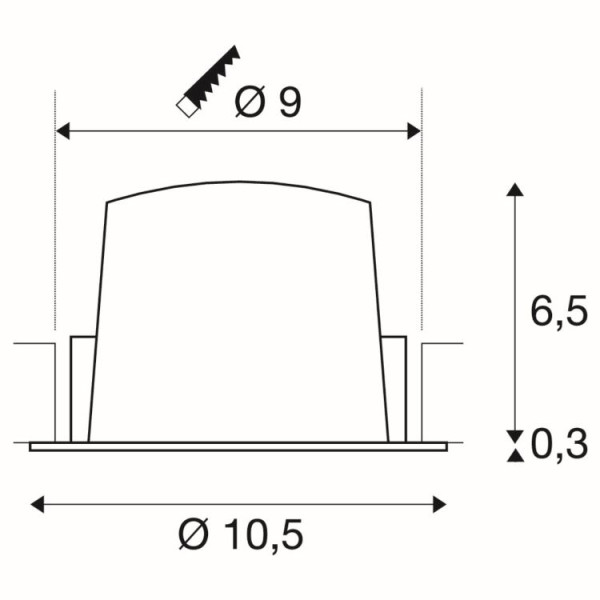 SLV 1009629 NUMINOS DL M LED 12W Einbauspot Strahler IP20 weiss 3000K 55°