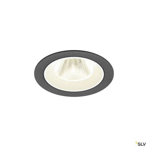 SLV 1009632 NUMINOS® M, Deckeneinbauleuchte, 4000 K, 20°, IP20, rund, schwarz / weiß