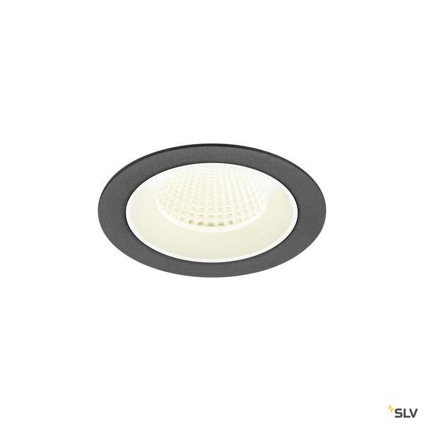 SLV 1009635 NUMINOS® M, Deckeneinbauleuchte, 4000 K, 40°, IP20, rund, schwarz / weiß