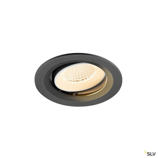 SLV 1009653 NUMINOS® MOVE M, Deckeneinbauleuchte, 2700 K, 40°, IP20, rund, schwarz / weiß