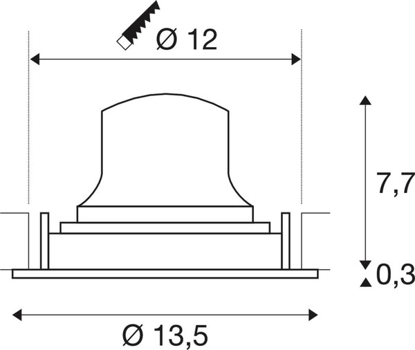 SLV 1009679 NUMINOS MOVE M, Deckeneinbauleuchte weiß/schwarz 3000K 40°