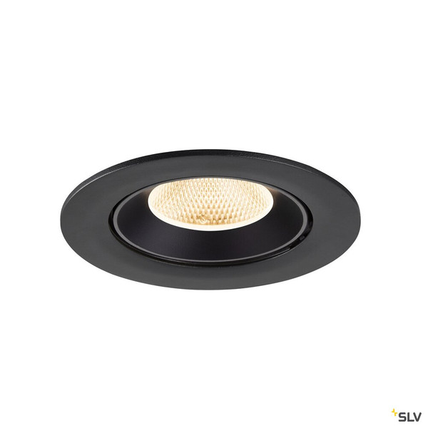 SLV 1009703 NUMINOS® GIMBLE L, Deckeneinbauleuchte, 2700 K, 20°, IP20, rund, schwarz