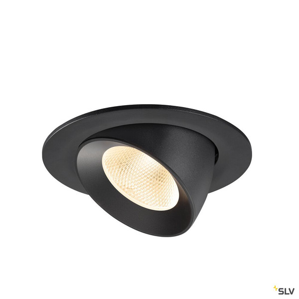 SLV 1009703 NUMINOS® GIMBLE L, Deckeneinbauleuchte, 2700 K, 20°, IP20, rund, schwarz