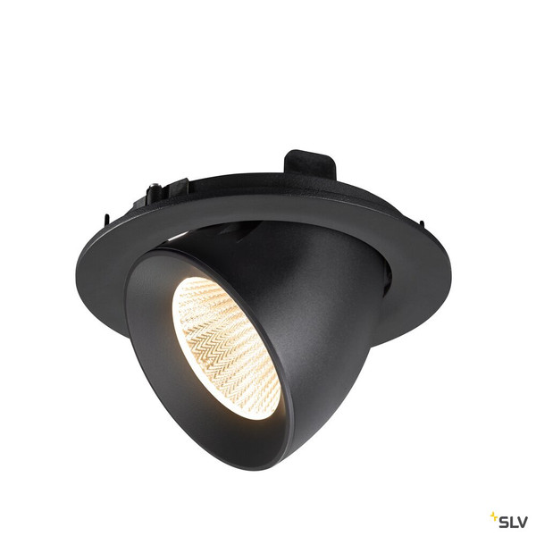 SLV 1009706 NUMINOS® GIMBLE L, Deckeneinbauleuchte, 2700 K, 40°, IP20, rund, schwarz