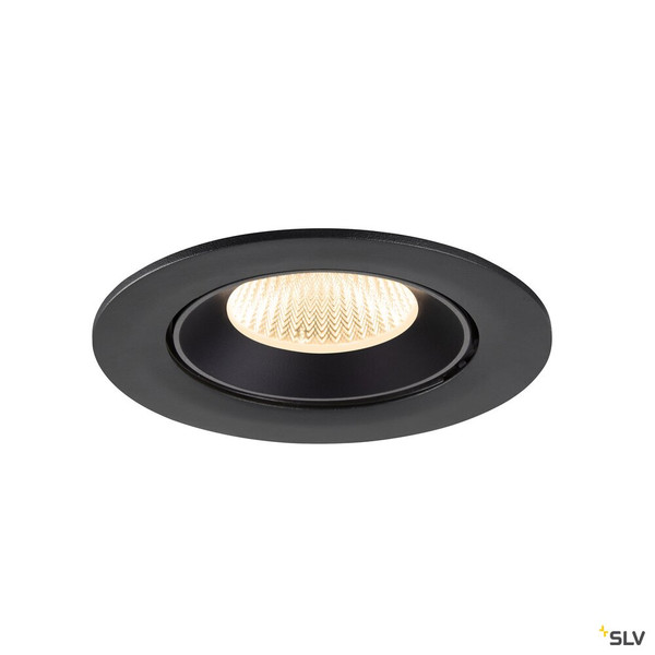 SLV 1009706 NUMINOS® GIMBLE L, Deckeneinbauleuchte, 2700 K, 40°, IP20, rund, schwarz