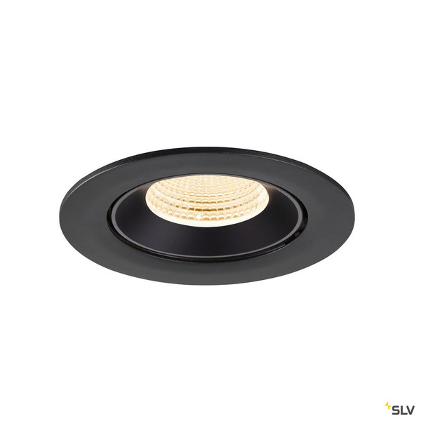 SLV 1009709 NUMINOS® GIMBLE L, Deckeneinbauleuchte, 2700 K, 55°, IP20, rund, schwarz