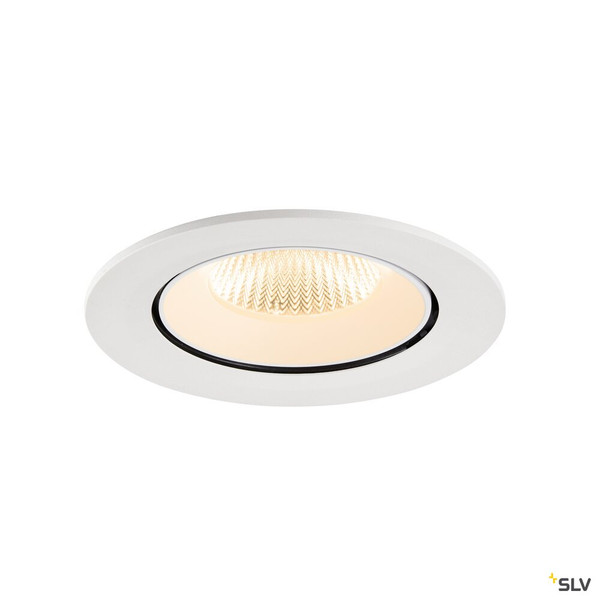 SLV 1009716 NUMINOS® GIMBLE L, Deckeneinbauleuchte, 2700 K, 40°, IP20, rund, weiß