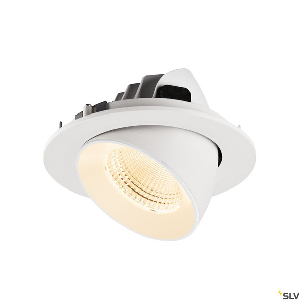 SLV 1009719 NUMINOS® GIMBLE L, Deckeneinbauleuchte, 2700 K, 55°, IP20, rund, weiß