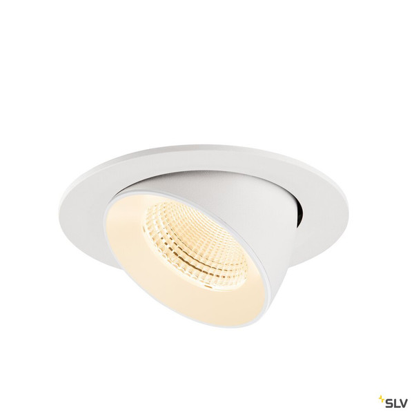 SLV 1009719 NUMINOS® GIMBLE L, Deckeneinbauleuchte, 2700 K, 55°, IP20, rund, weiß