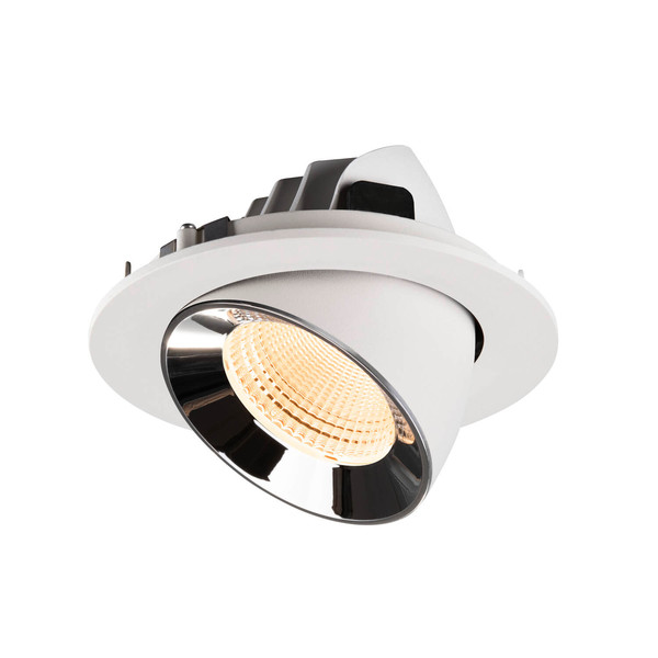SLV 1009720 NUMINOS GIMBLE L, Deckeneinbauleuchte weiß/chrom 2700K 55°
