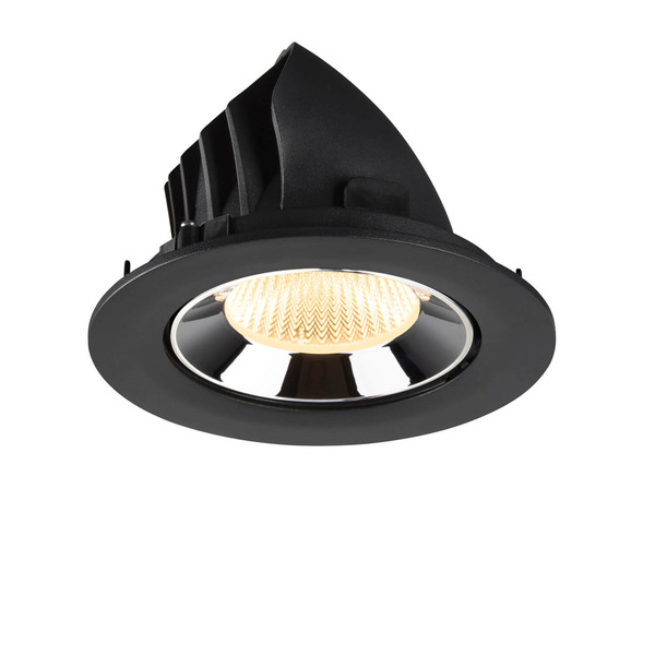 SLV 1009726 NUMINOS GIMBLE L, Deckeneinbauleuchte schwarz/chrom 3000K 40°