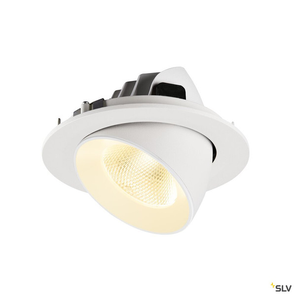 SLV 1009731 NUMINOS® GIMBLE L, Deckeneinbauleuchte, 3000 K, 20°, IP20, rund, weiß