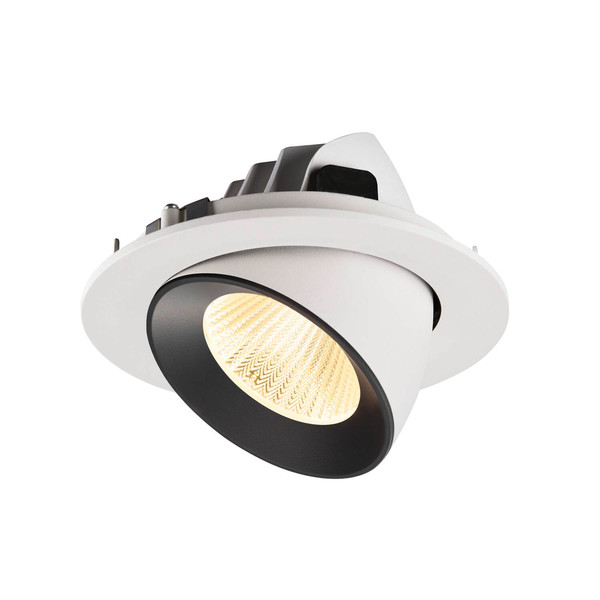 SLV 1009733 NUMINOS GIMBLE L, Deckeneinbauleuchte weiß/schwarz 3000K 40°