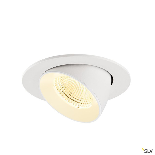 SLV 1009737 NUMINOS® GIMBLE L, Deckeneinbauleuchte, 3000 K, 55°, IP20, rund, weiß