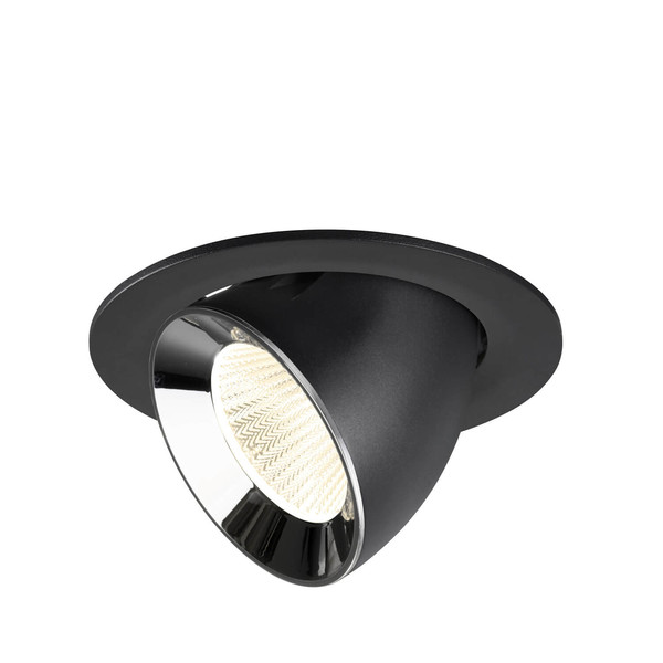 SLV 1009744 NUMINOS GIMBLE L, Deckeneinbauleuchte schwarz/chrom 4000K 40°