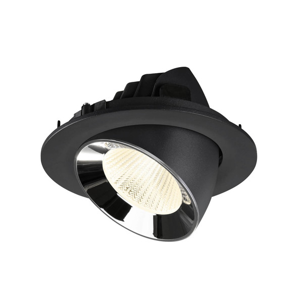 SLV 1009744 NUMINOS GIMBLE L, Deckeneinbauleuchte schwarz/chrom 4000K 40°