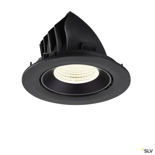 SLV 1009745 NUMINOS® GIMBLE L, Deckeneinbauleuchte, 4000 K, 55°, IP20, rund, schwarz