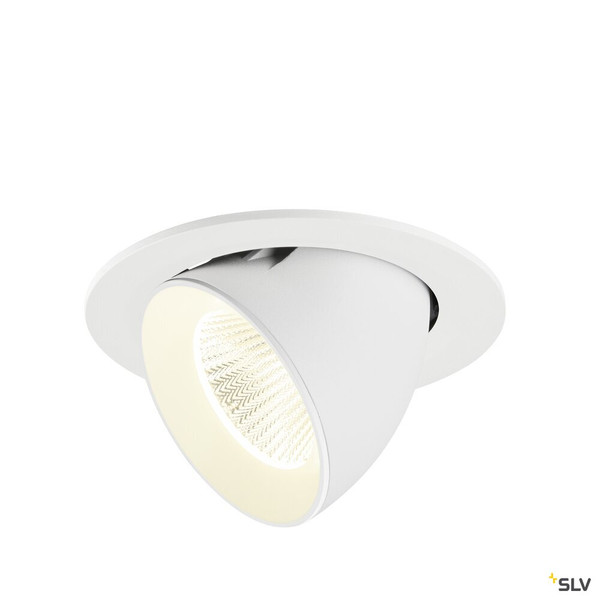 SLV 1009752 NUMINOS® GIMBLE L, Deckeneinbauleuchte, 4000 K, 40°, IP20, rund, weiß