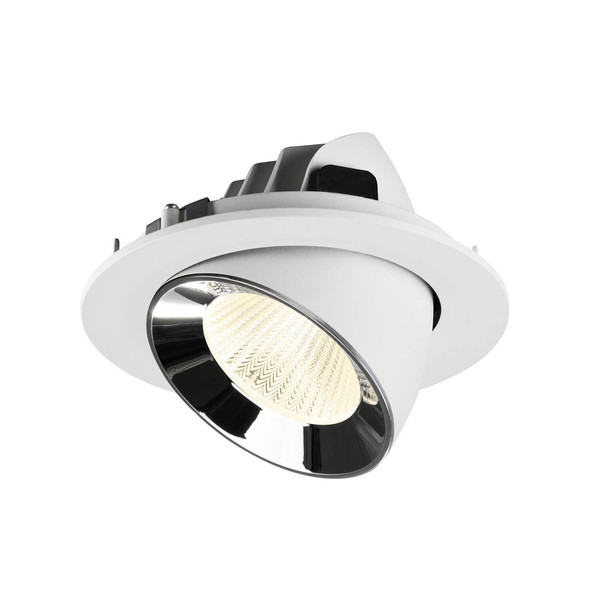 SLV 1009753 NUMINOS GIMBLE L, Deckeneinbauleuchte weiß/chrom 4000K 40°
