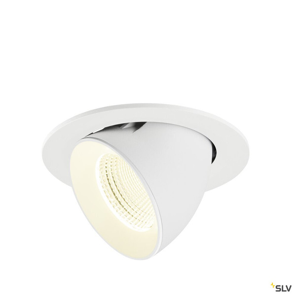 SLV 1009755 NUMINOS® GIMBLE L, Deckeneinbauleuchte, 4000 K, 55°, IP20, rund, weiß