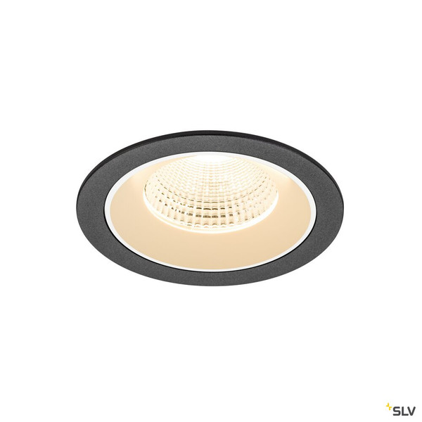 SLV 1009763 NUMINOS® L, Deckeneinbauleuchte, 2700 K, 55°, IP20, rund, schwarz / weiß