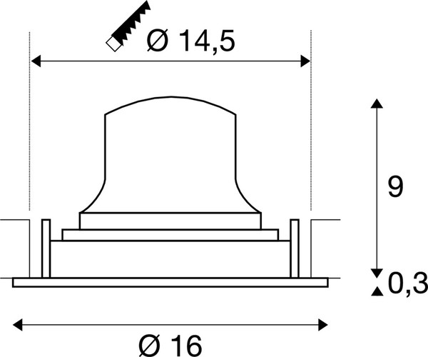 SLV 1009859 NUMINOS® MOVE L, Deckeneinbauleuchte, 4000 K, 40°, IP20, rund, weiß