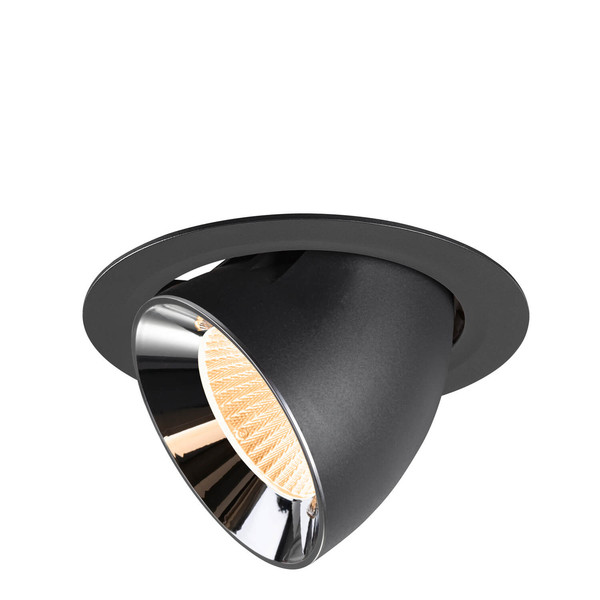 SLV 1009869 NUMINOS GIMBLE XL, Deckeneinbauleuchte schwarz/chrom 2700K 40°