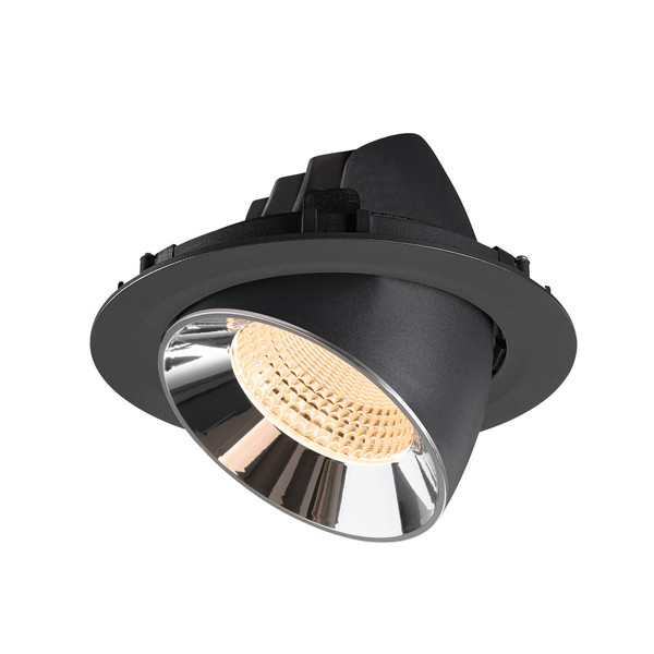 SLV 1009872 NUMINOS GIMBLE XL, Deckeneinbauleuchte schwarz/chrom 2700K 55°