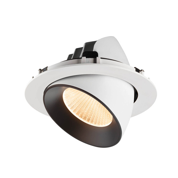 SLV 1009876 NUMINOS GIMBLE XL, Deckeneinbauleuchte weiß/schwarz 2700K 40°