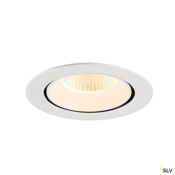 SLV 1009877 NUMINOS® GIMBLE XL, Deckeneinbauleuchte,, 2700 K, 40°, weiß