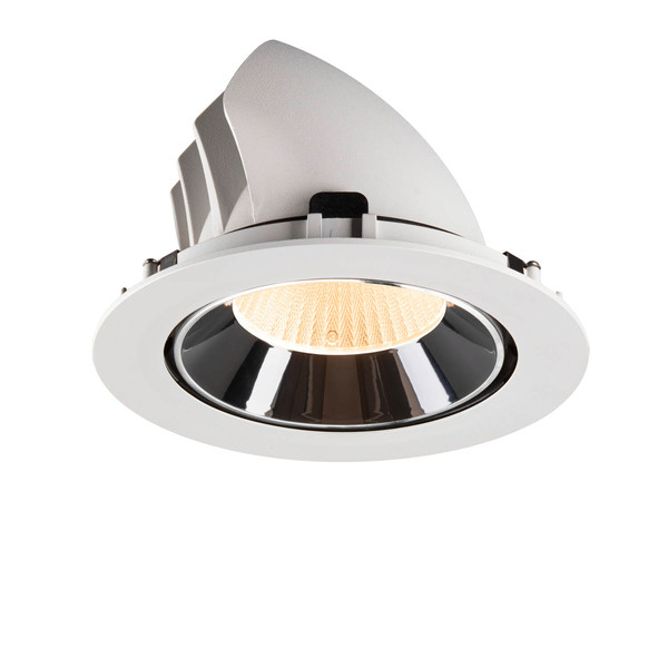 SLV 1009878 NUMINOS GIMBLE XL, Deckeneinbauleuchte weiß/chrom 2700K 40°