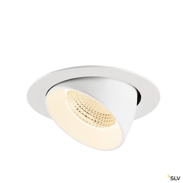 SLV 1009880 NUMINOS® GIMBLE XL, Deckeneinbauleuchte,, 2700 K, 55°, weiß