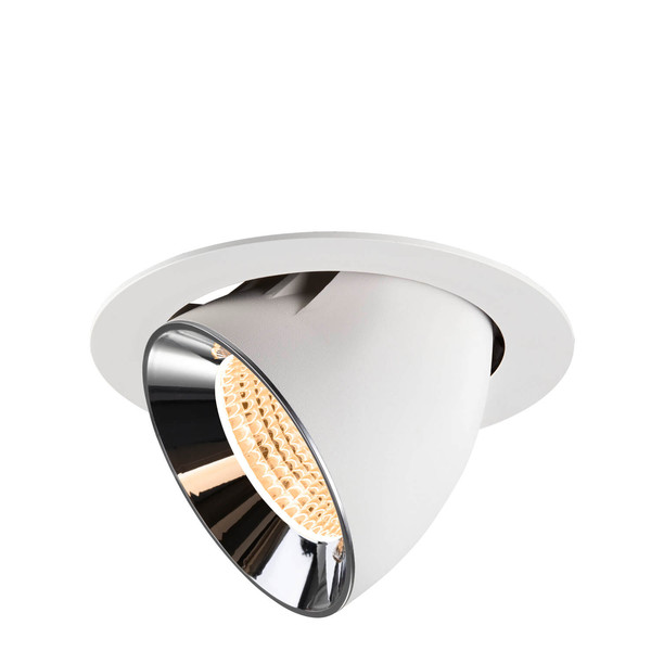 SLV 1009881 NUMINOS GIMBLE XL, Deckeneinbauleuchte weiß/chrom 2700K 55°