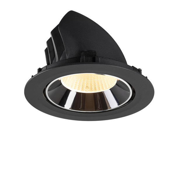 SLV 1009887 NUMINOS GIMBLE XL, Deckeneinbauleuchte schwarz/chrom 3000K 40°