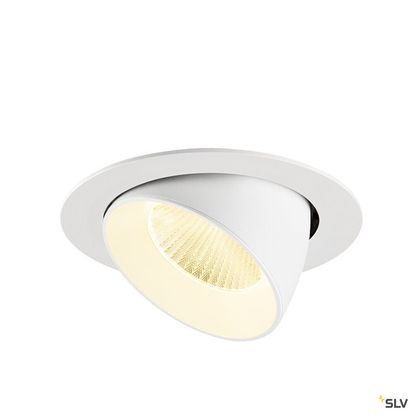 SLV 1009895 NUMINOS® GIMBLE XL, Deckeneinbauleuchte,, 3000 K, 40°, weiß