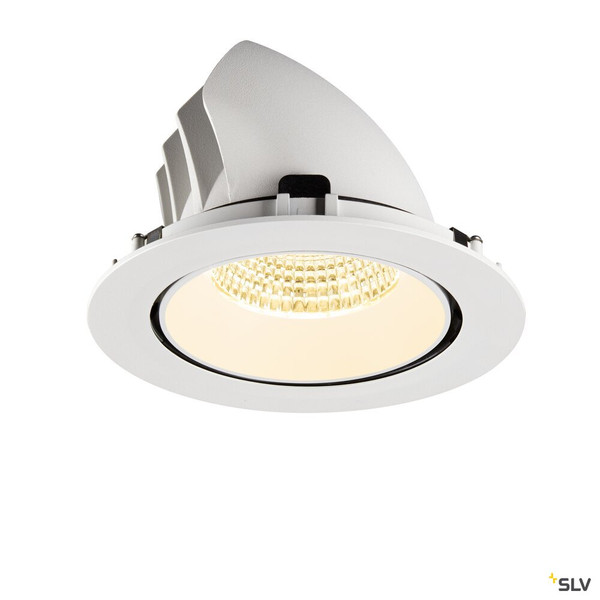 SLV 1009898 NUMINOS® GIMBLE XL, Deckeneinbauleuchte,, 3000 K, 55°, weiß
