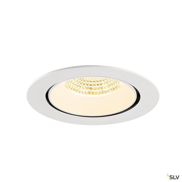 SLV 1009898 NUMINOS® GIMBLE XL, Deckeneinbauleuchte,, 3000 K, 55°, weiß