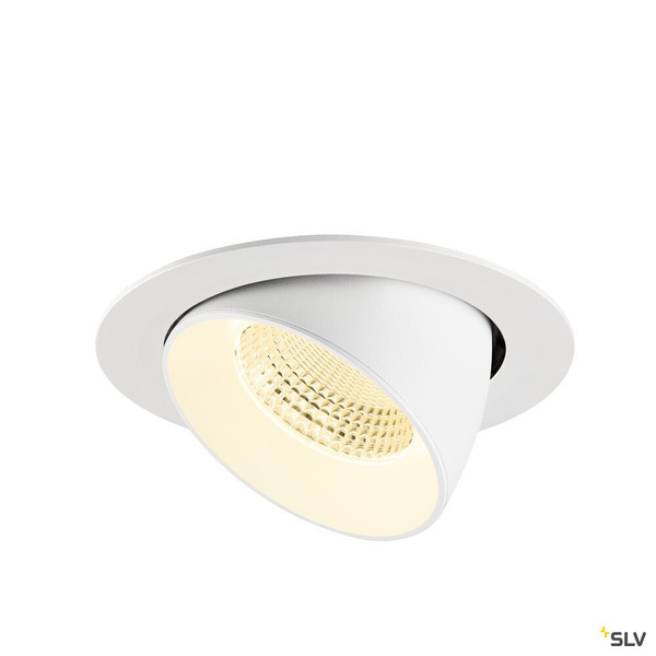 SLV 1009898 NUMINOS® GIMBLE XL, Deckeneinbauleuchte,, 3000 K, 55°, weiß