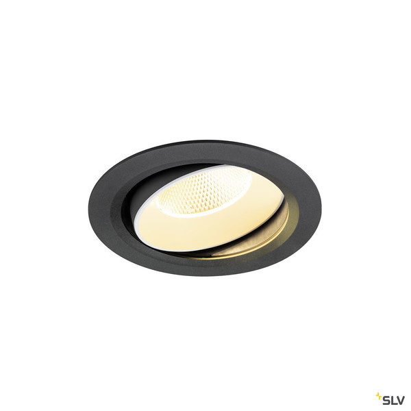 SLV 1009991 NUMINOS® MOVE XL, Deckeneinbauleuchte, 3000 K, 20°, IP20, rund, schwarz / weiß