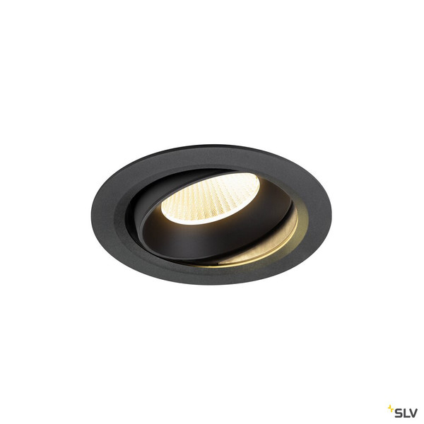 SLV 1009993 NUMINOS® MOVE XL, Deckeneinbauleuchte, 3000 K, 40°, IP20, rund, schwarz