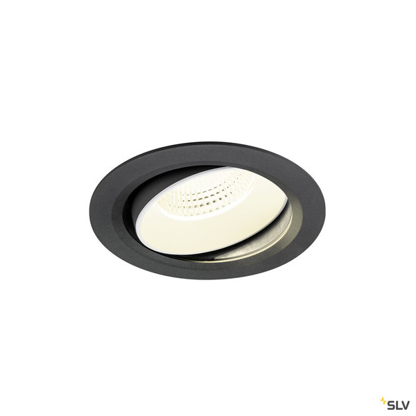 SLV 1010015 NUMINOS® MOVE XL, Deckeneinbauleuchte, 4000 K, 55°, IP20, rund, schwarz / weiß