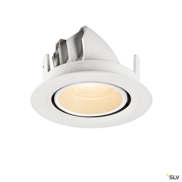 SLV 1010036 NUMINOS® GIMBLE XS, Deckeneinbauleuchte, 2700 K, 20°, IP20, rund, weiß