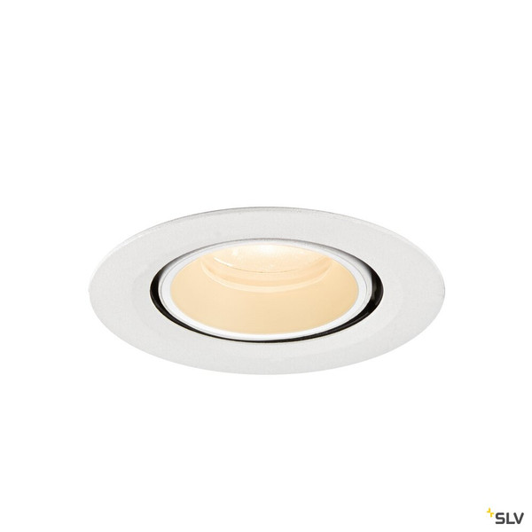 SLV 1010036 NUMINOS® GIMBLE XS, Deckeneinbauleuchte, 2700 K, 20°, IP20, rund, weiß