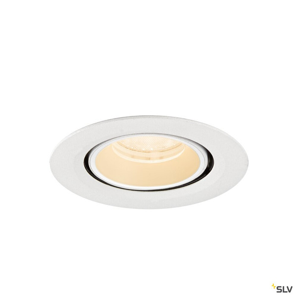 SLV 1010039 NUMINOS® GIMBLE XS, Deckeneinbauleuchte, 2700 K, 40°, IP20, rund, weiß