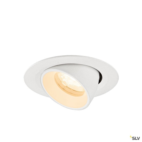 SLV 1010039 NUMINOS® GIMBLE XS, Deckeneinbauleuchte, 2700 K, 40°, IP20, rund, weiß